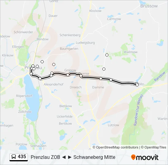 Автобус 435: карта маршрута