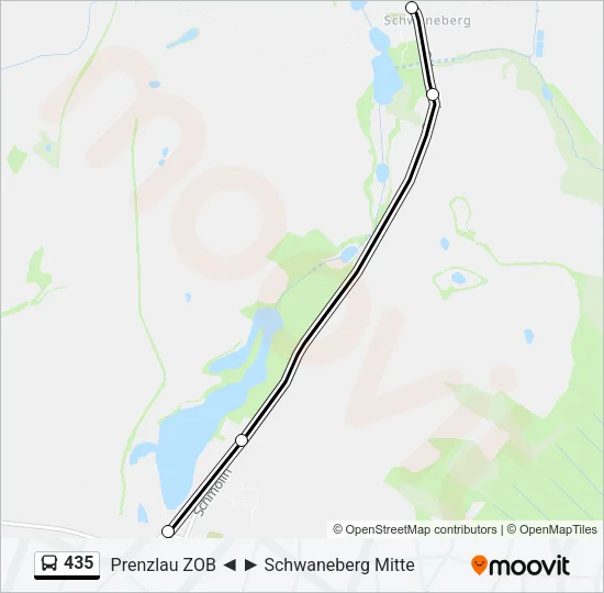 435 Bus Line Map