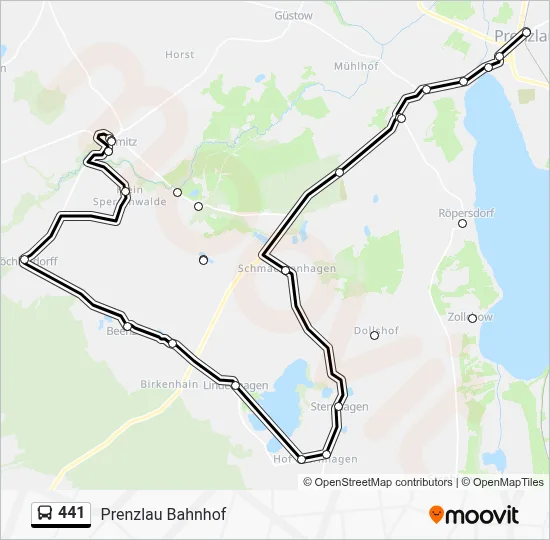 441 Bus Line Map