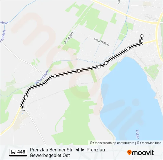 448 Bus Line Map