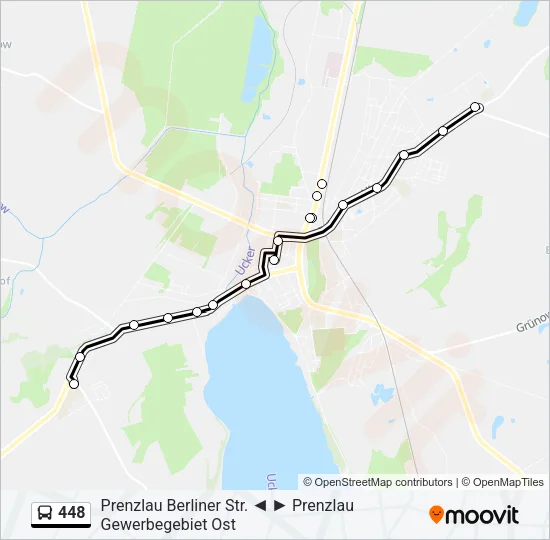448 Bus Line Map
