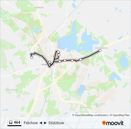 464 bus Line Map