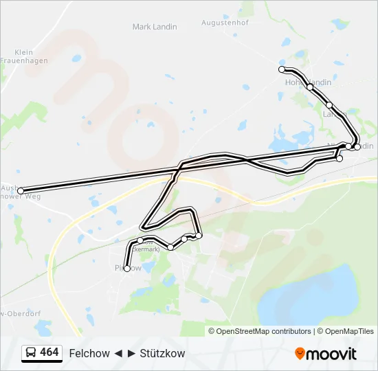 464 Bus Line Map