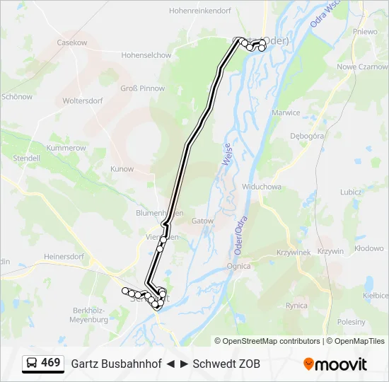 Автобус 469: карта маршрута