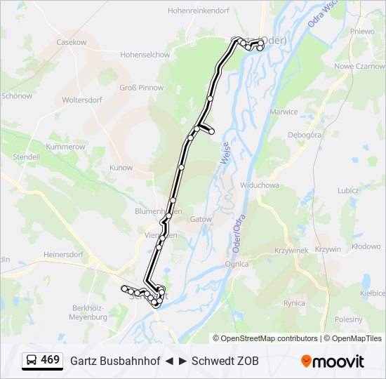 469 bus Line Map