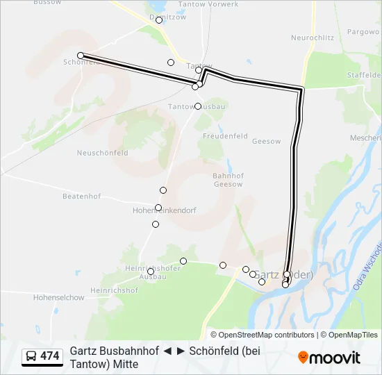 474 Bus Line Map
