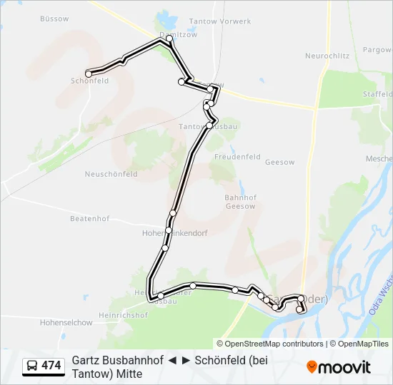 474 Bus Line Map