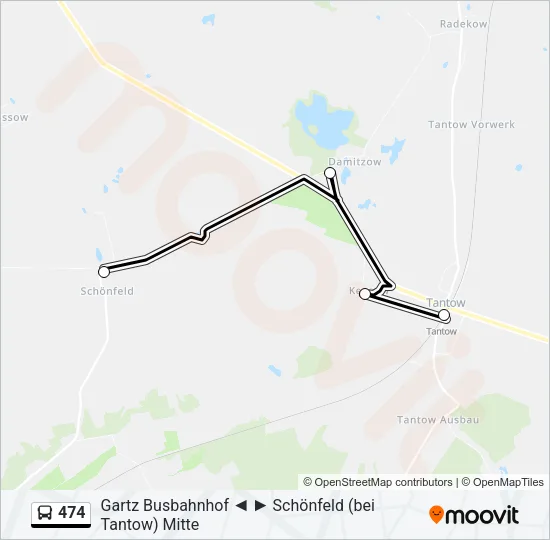 474 Bus Line Map