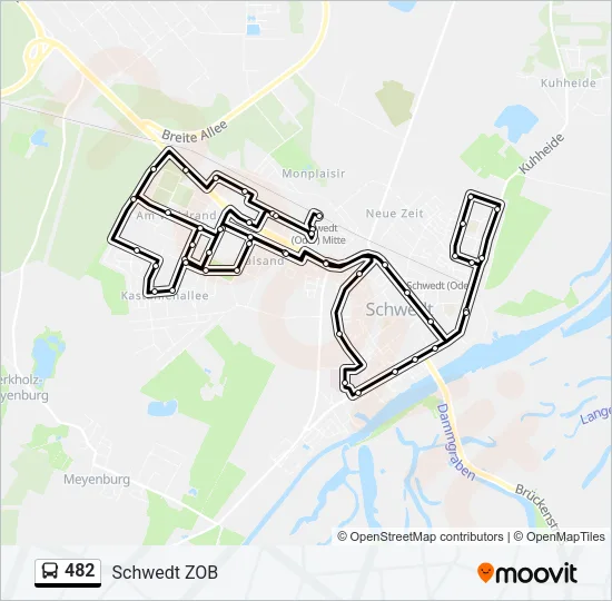 482 Bus Line Map