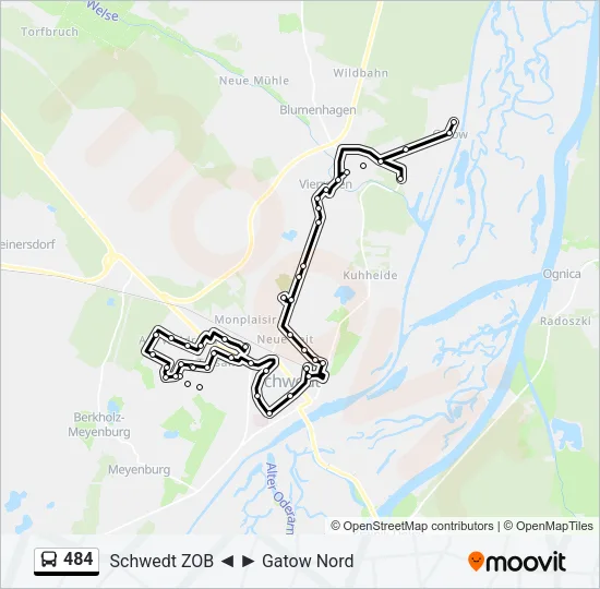 484 Bus Line Map