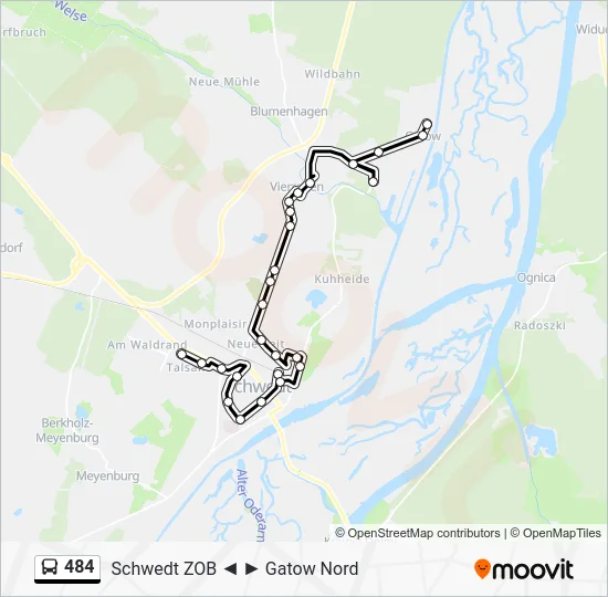 Автобус 484: карта маршрута