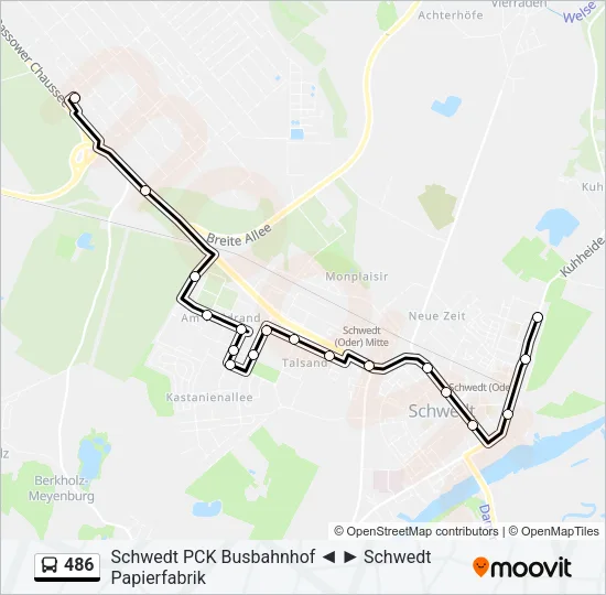 486 Bus Line Map