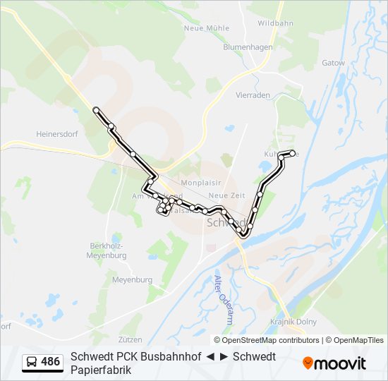 486 bus Line Map