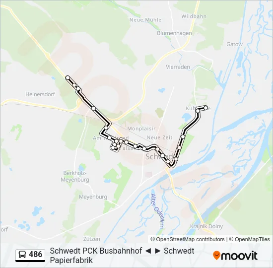 486 Bus Line Map