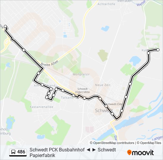 486 bus Line Map