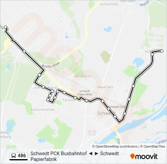 486 Bus Line Map