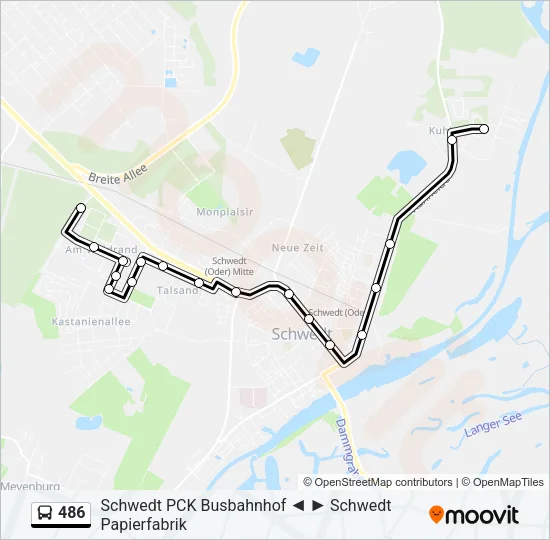 486 Bus Line Map