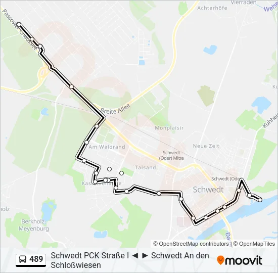 489 Bus Line Map