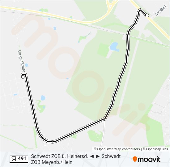 491 bus Line Map