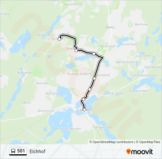 501 Bus Line Map