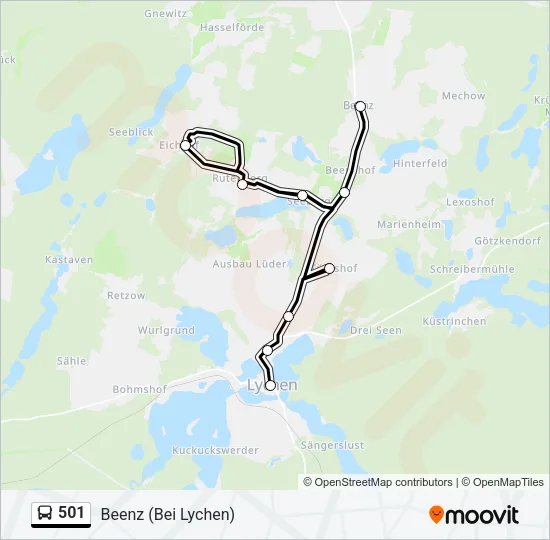 501 Bus Line Map