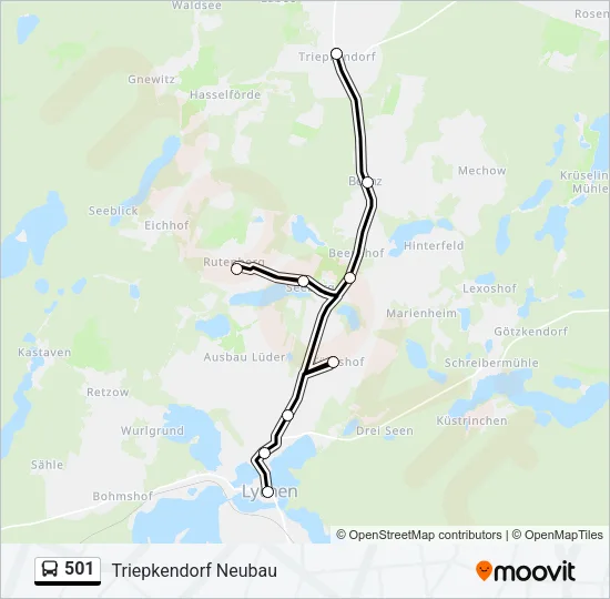 501 Bus Line Map