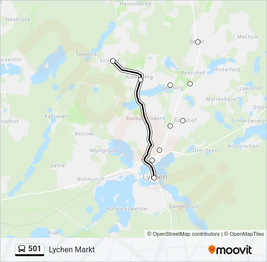 501 Bus Line Map