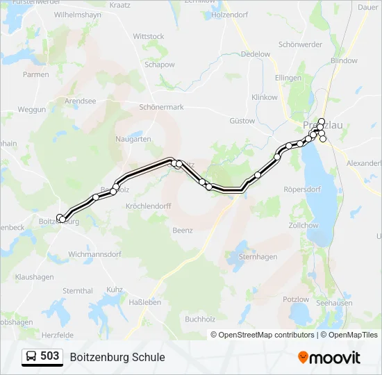 503 Bus Line Map