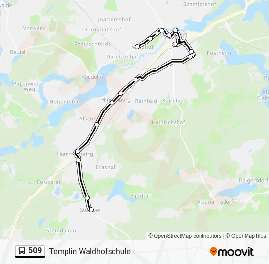 Автобус 509: карта маршрута