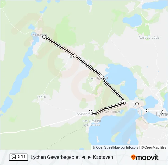 511 Bus Line Map