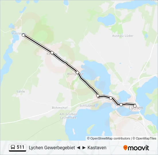 511 Bus Line Map