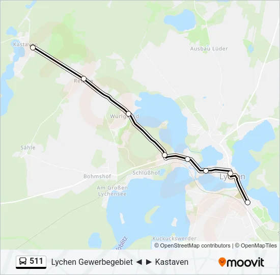 511 Bus Line Map