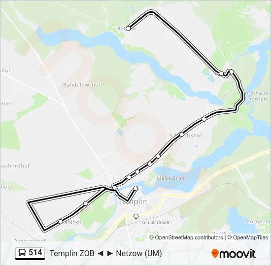 514 Bus Line Map