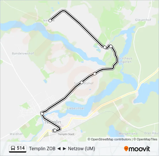 514 Bus Line Map
