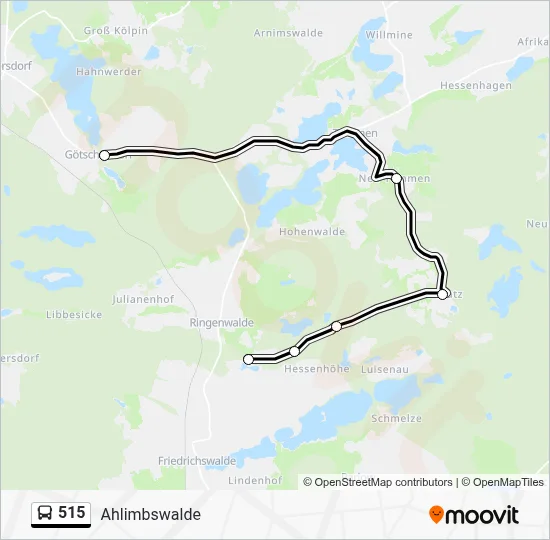 515 Bus Line Map
