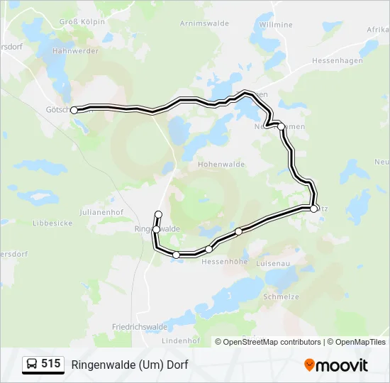 515 Bus Line Map