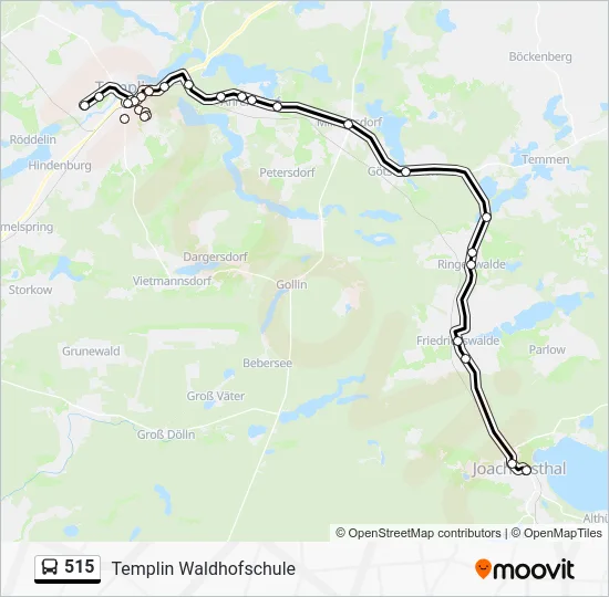 Автобус 515: карта маршрута
