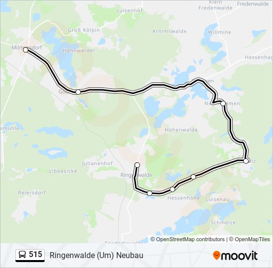 Buslinie 515 Karte