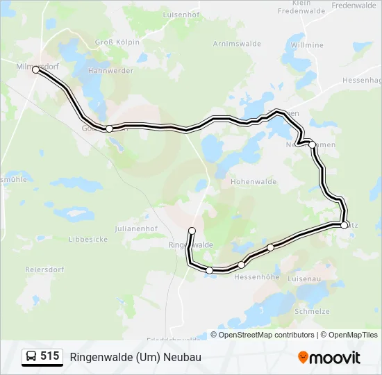 515 Bus Line Map