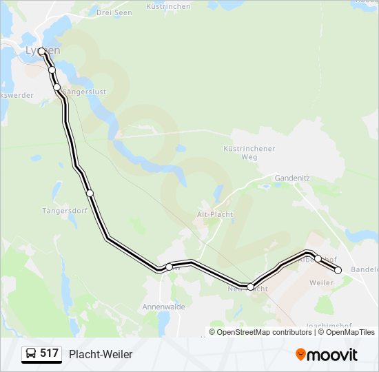 517 bus Line Map