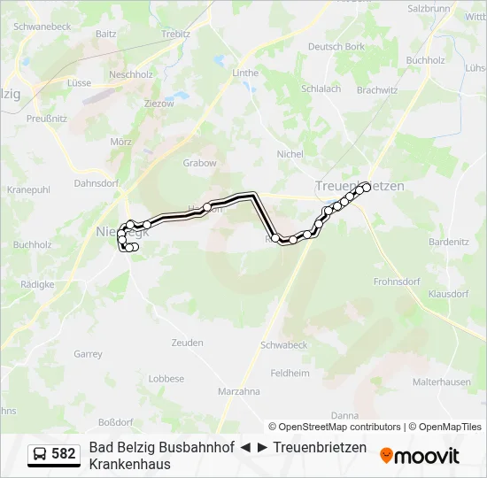 582 Bus Line Map