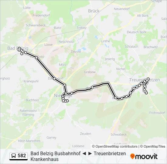582 Bus Line Map