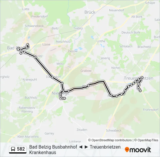 582 Bus Line Map