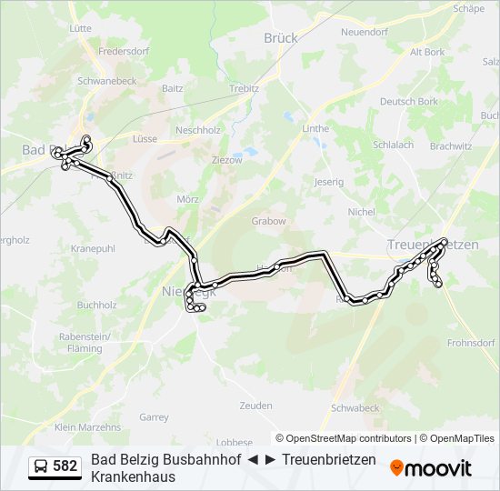 582 bus Line Map