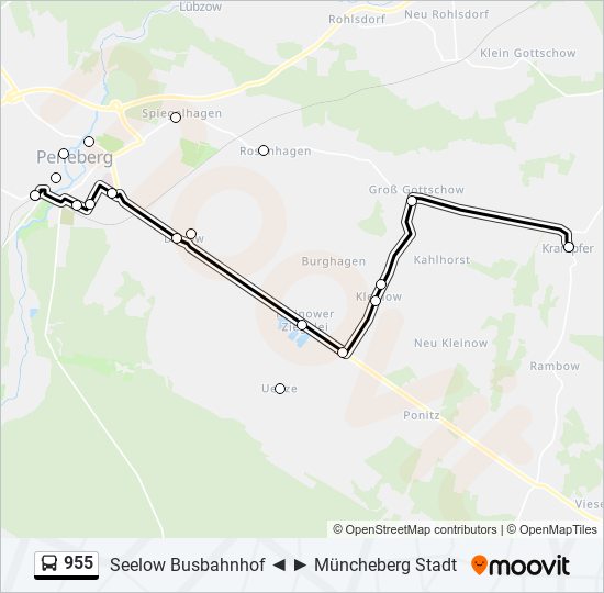 955 bus Line Map