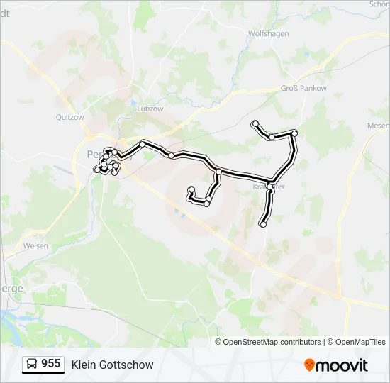 955 Bus Line Map