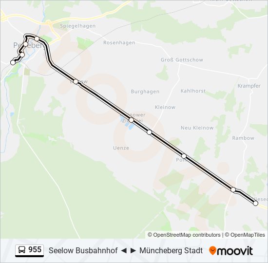 955 bus Line Map