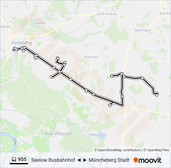 955 bus Line Map