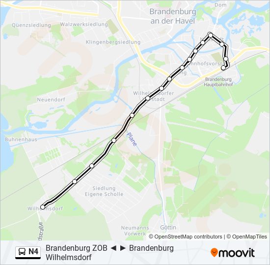 N4 bus Line Map