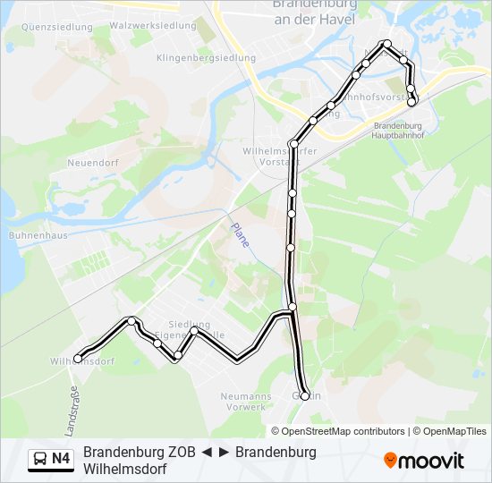 N4 bus Line Map